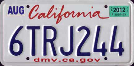 History And California And License Plate